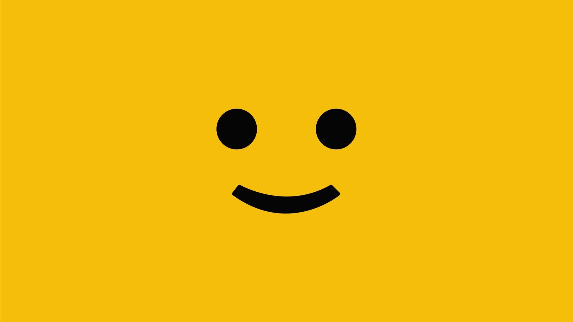 Yellow square happy smiley